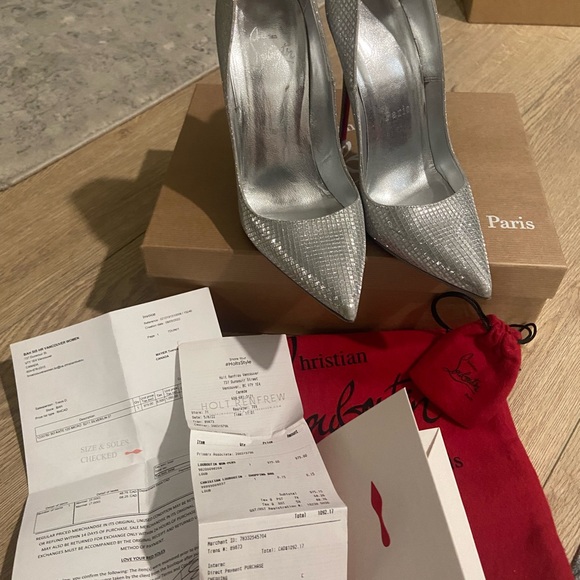 Christian Louboutin So Kate silver glitter size 37 - Picture 6 of 8